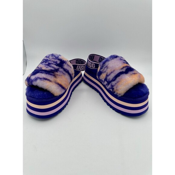 NEW UGG Women's Disco Marble purple orange pink Slide Slippers Shoes US 9 EU 40 - Picture 3 of 7